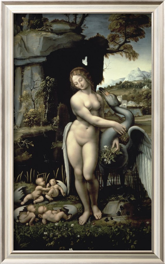 Leda and the Swan - Leonardo Da Vinci Painting